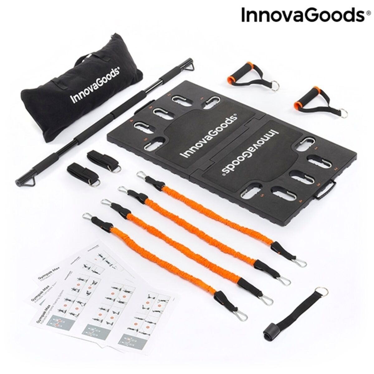 Portable training system with exercise guide from Bigbuy, featuring compact sports equipment for versatile workout sessions.