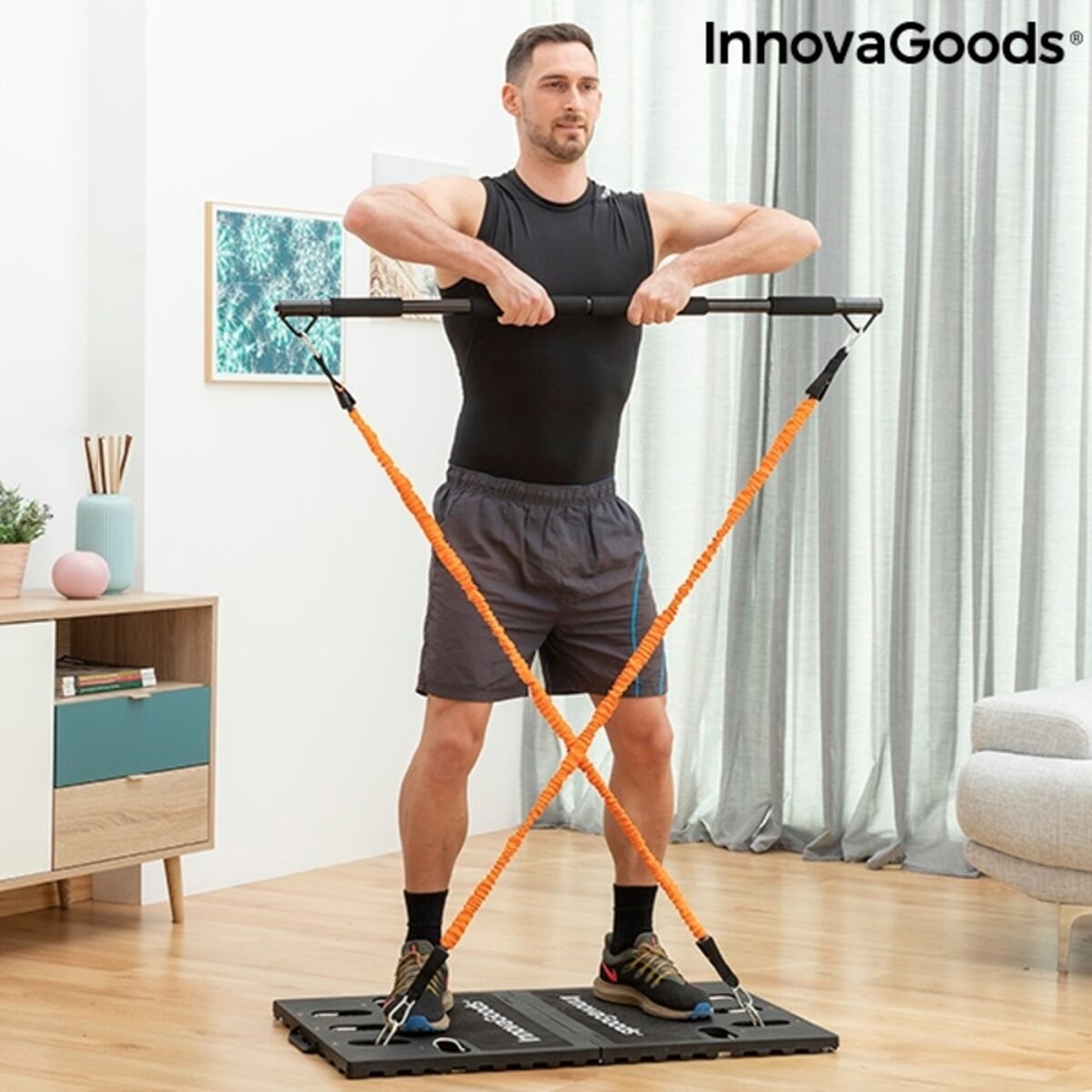 Portable Integrated Training System from Bigbuy with exercise guide for versatile gym workouts and fitness training.