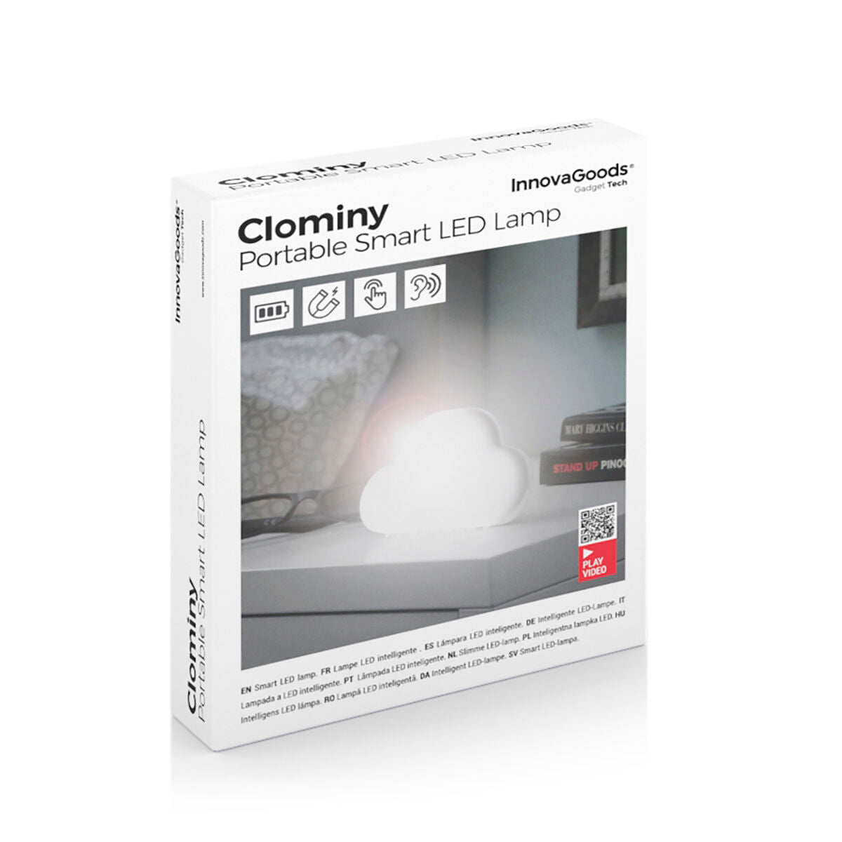 Portable Smart LED Lamp by Bigbuy, Clominy InnovaGoods, for modern home decor with adjustable lighting and sleek design.