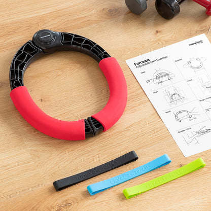 Adjustable arm exerciser with resistance bands and exercise guide by Bigbuy, suitable for strength training and rehabilitation.