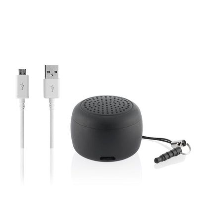 Rechargeable portable wireless mini speaker by Bigbuy, compact consumer electronics device with buttons and LED indicator.