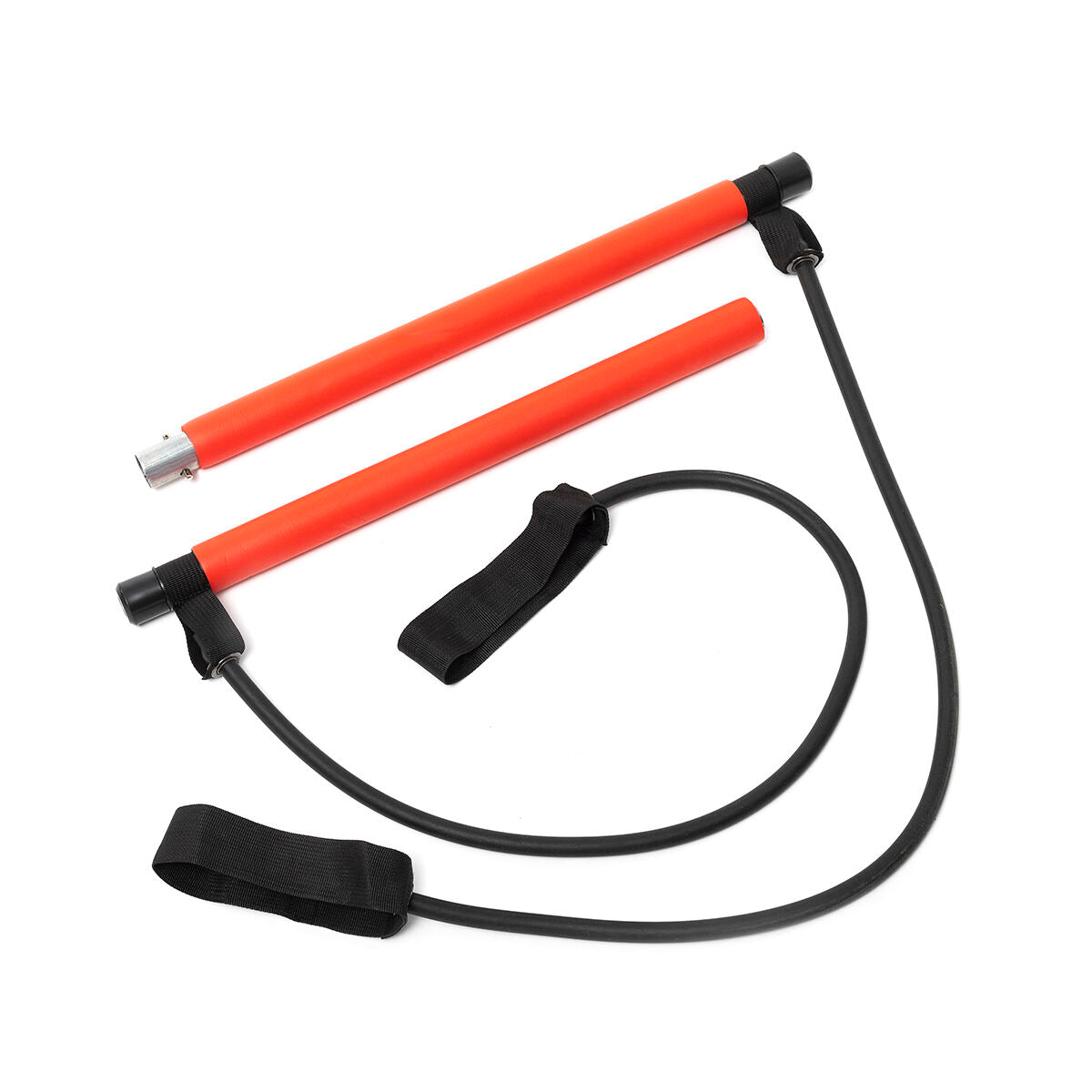 Bigbuy Fitness Bar with resistance bands and exercise guide, ideal for strength training and versatile workout routines.