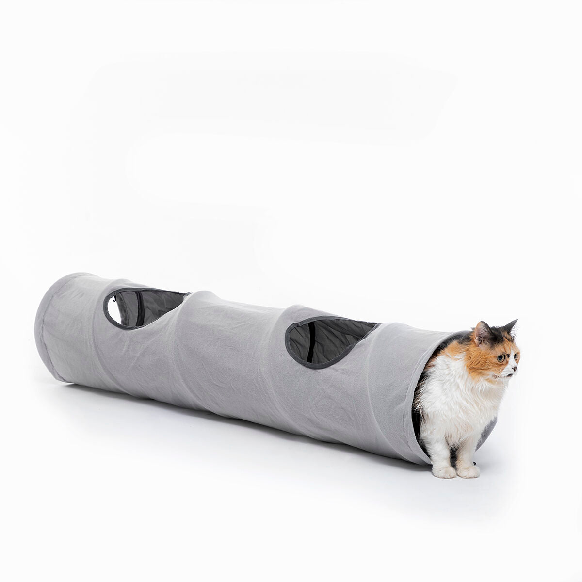 Collapsible pet tunnel by Funnyl InnovaGoods for pets, featuring colorful fabric and flexible design for playful indoor use.