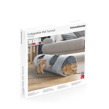 Collapsible pet tunnel by Bigbuy for cats and small dogs, fun and portable play accessory with bright colors and tunnel design.