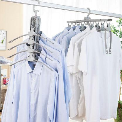 InnovaGoods 8-in-1 Multi Hanger Spavver for organizing clothes and accessories, made of durable furniture-grade material.