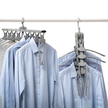 InnovaGoods 8-in-1 multi hanger and spavver for furniture, with multiple hooks for organizing clothes and accessories.