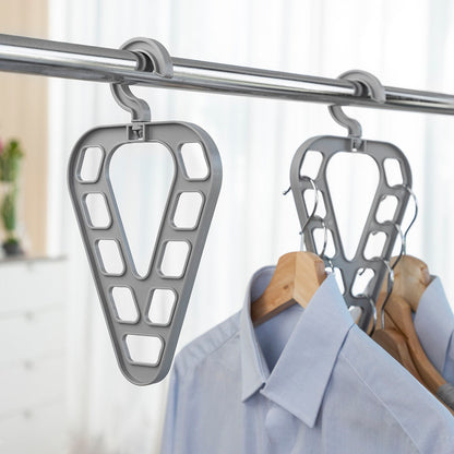 Set of two Orzer InnovaGoods hanger organizers by Bigbuy, featuring sleek storage solutions for closet organization.
