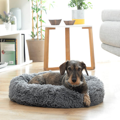 Soft anti-stress pet bed by Bigbuy, Bepess InnovaGoods with a 60 cm diameter, cozy and comfortable for small pets.