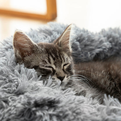 Soft anti-stress pet bed by Bigbuy, Bepess InnovaGoods, 60 cm diameter, plush fabric for comfort and relaxation for pets.