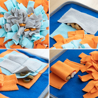 Bigbuy Fooland pet sniffing mat for pets, with colorful fabric and multiple scent zones for interactive play and mental stimulation.