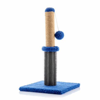 InnovaGoods Bigbuy cat scratching and massage post with a hanging ball for pet entertainment and grooming.