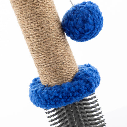 Bigbuy Miausage InnovaGoods cat scratching and massage post with ball for pets, featuring a comfortable surface and playful design.