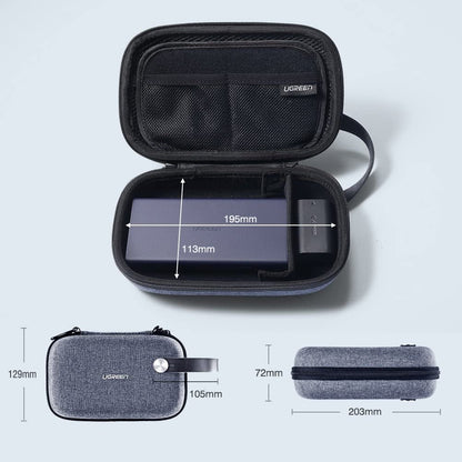 Ultramarine Dione UGREEN 50903 portable travel accessories storage bag with multiple compartments for tech gadgets and cables.