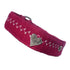 Salmon Oscar Prediletto handmade Valentine heart dog collar with red and pink hearts for pets, adjustable and stylish for dogs.