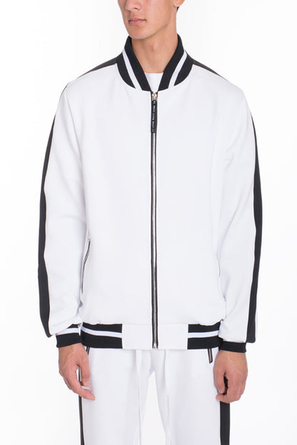 Lime Milo Rally Track Jacket activewear in black with lime accents, featuring a zip-up front and sporty design.