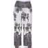 White Rose Chloe plus size floral paisley printed palazzo pants with wide-leg design, showcased in this image.