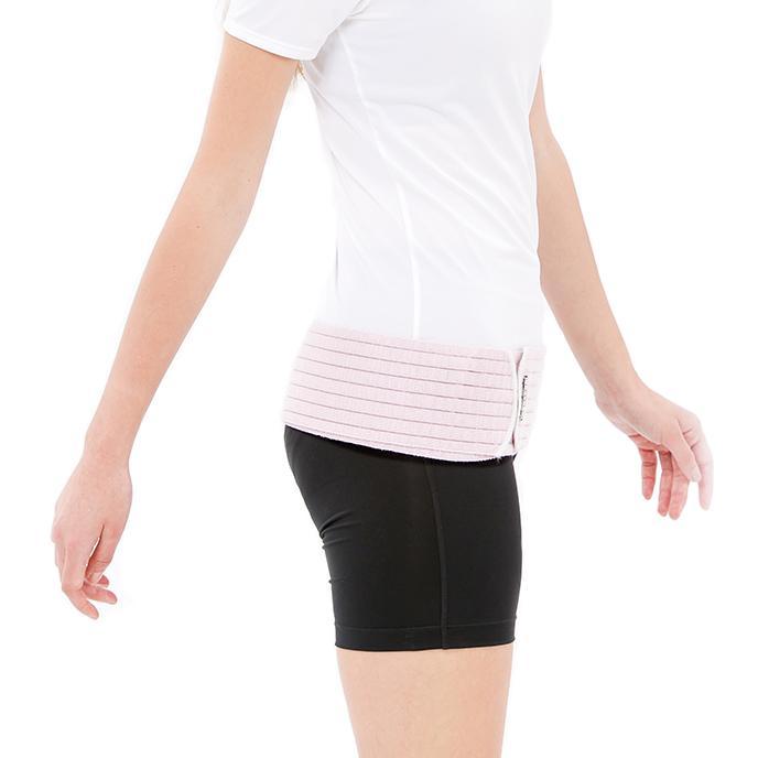 Carmine Tulsi MS61 Maternity Belt in black, designed for pregnancy support, with adjustable strap and breathable fabric.