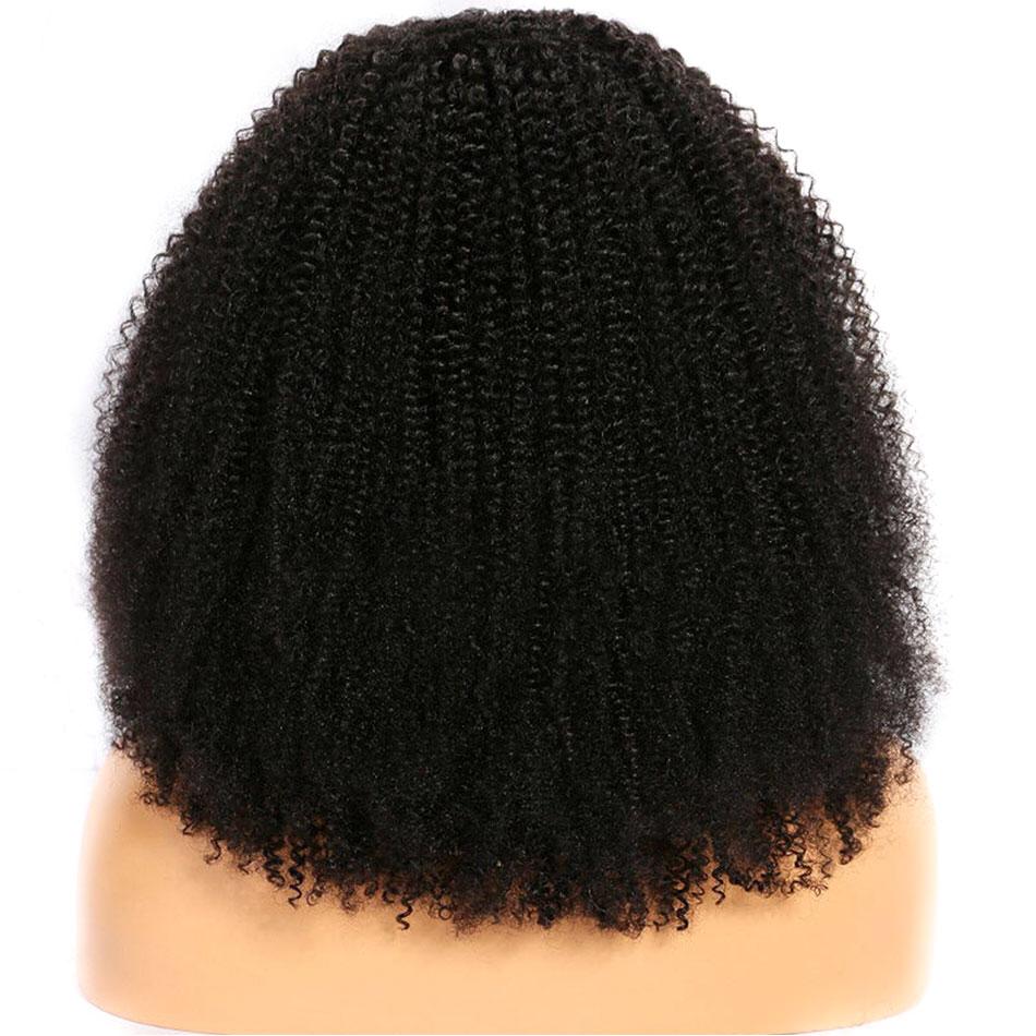 Brazilian 13x4 Afro Kinky Curly Lace Front Human Hair Wig by Cerise Alfie, showing the textured curly hair and lace front design.