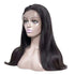 Cerise Alfie Brazilian straight lace frontal wig with 13x6 transparent lace, natural human hair, styled for a sleek look.
