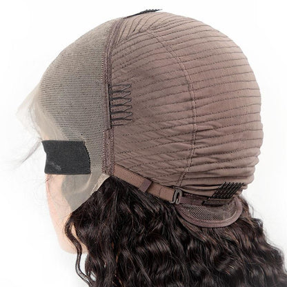 Cerise Alfie BeuMax Brazilian 13x4 curly lace front human hair wig with natural curls and lace front for a seamless look.