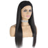 Cerise Alfie straight human hair headband wig with scarf design, easy wear, no glue, perfect for women’s bath and beauty routines.