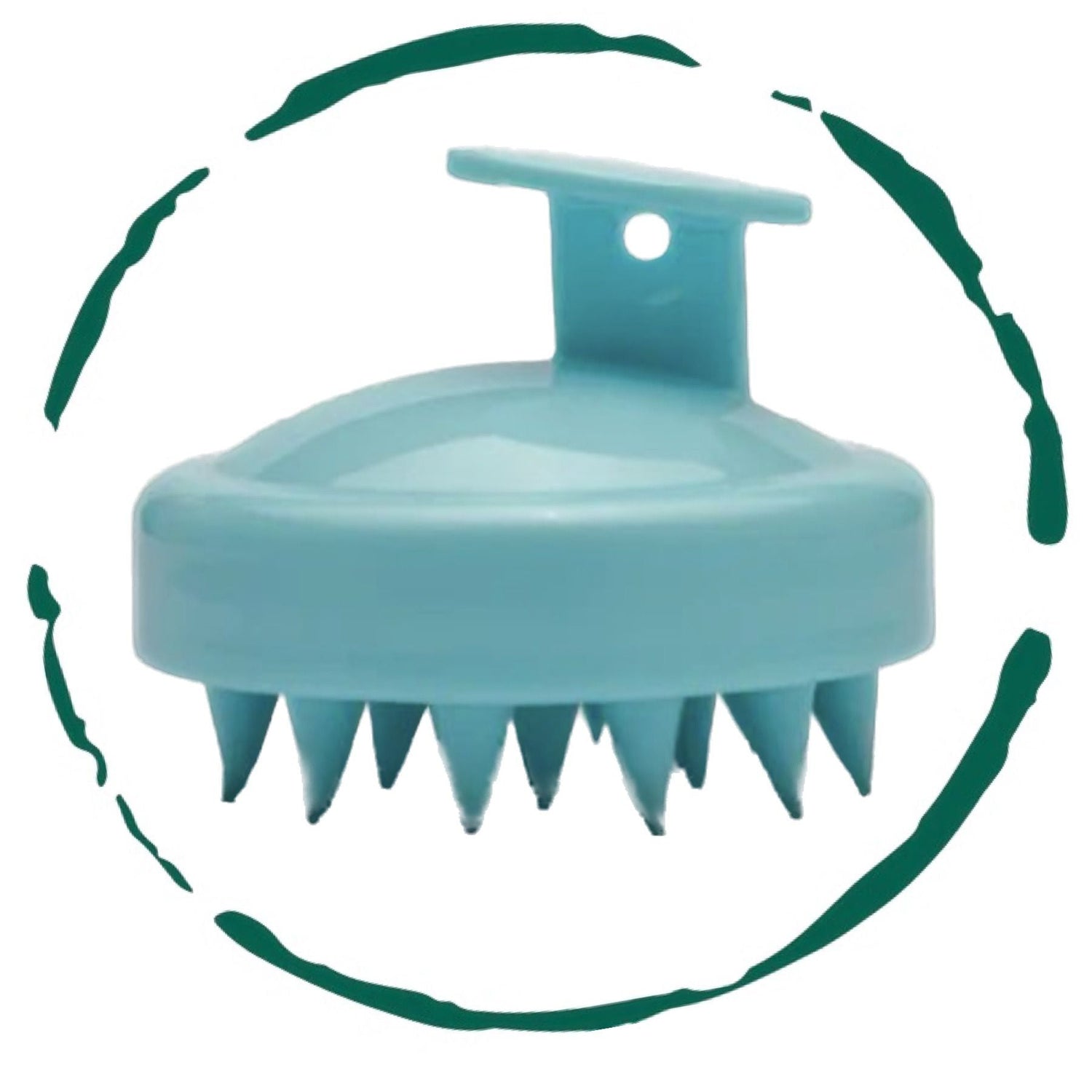 Violet Atlas hair scalp massager in bath and beauty, showing a handheld device with soft silicone bristles for relaxing scalp massage