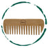 All-natural bamboo hair comb from Violet Atlas, showcasing smooth, eco-friendly teeth and a sleek, natural finish for gentle hair care.