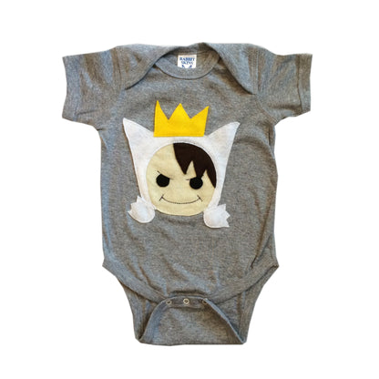 Sky Blue Milo Wild Boy &amp; Wild Monster infant bodysuits combo, featuring playful animal designs for baby clothing.