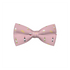 Pink dog bow tie with wine and cheese pattern from Plum Semele, perfect for stylish pet accessories and special occasions.