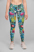 Sky Felix Blood Sweat Cartoon leggings featuring bold, colorful cartoon designs on a comfortable fabric.