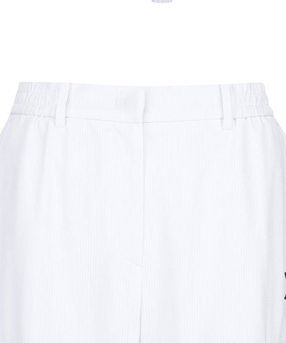 White women’s deformation mesh jogger long pants by Amethyst Lucy, designed for active wear and comfort.