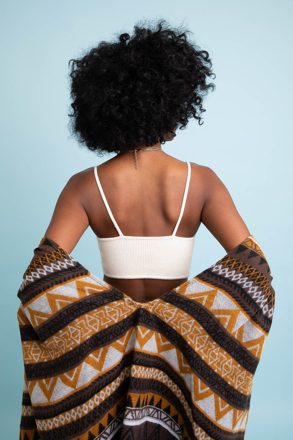 Periwinkle Aether Cuddle Season Knit Pattern Brami in ivory, showcasing soft, cozy knit fabric and stylish design.