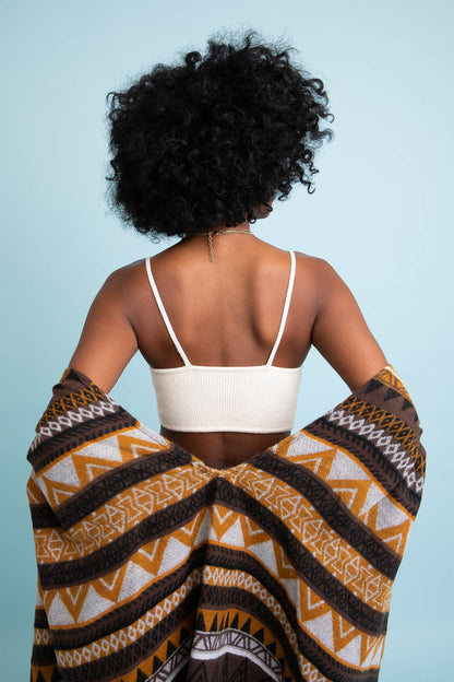 Periwinkle Aether Cuddle Season Knit Pattern Brami in ivory, showcasing soft, cozy knit fabric and stylish design.