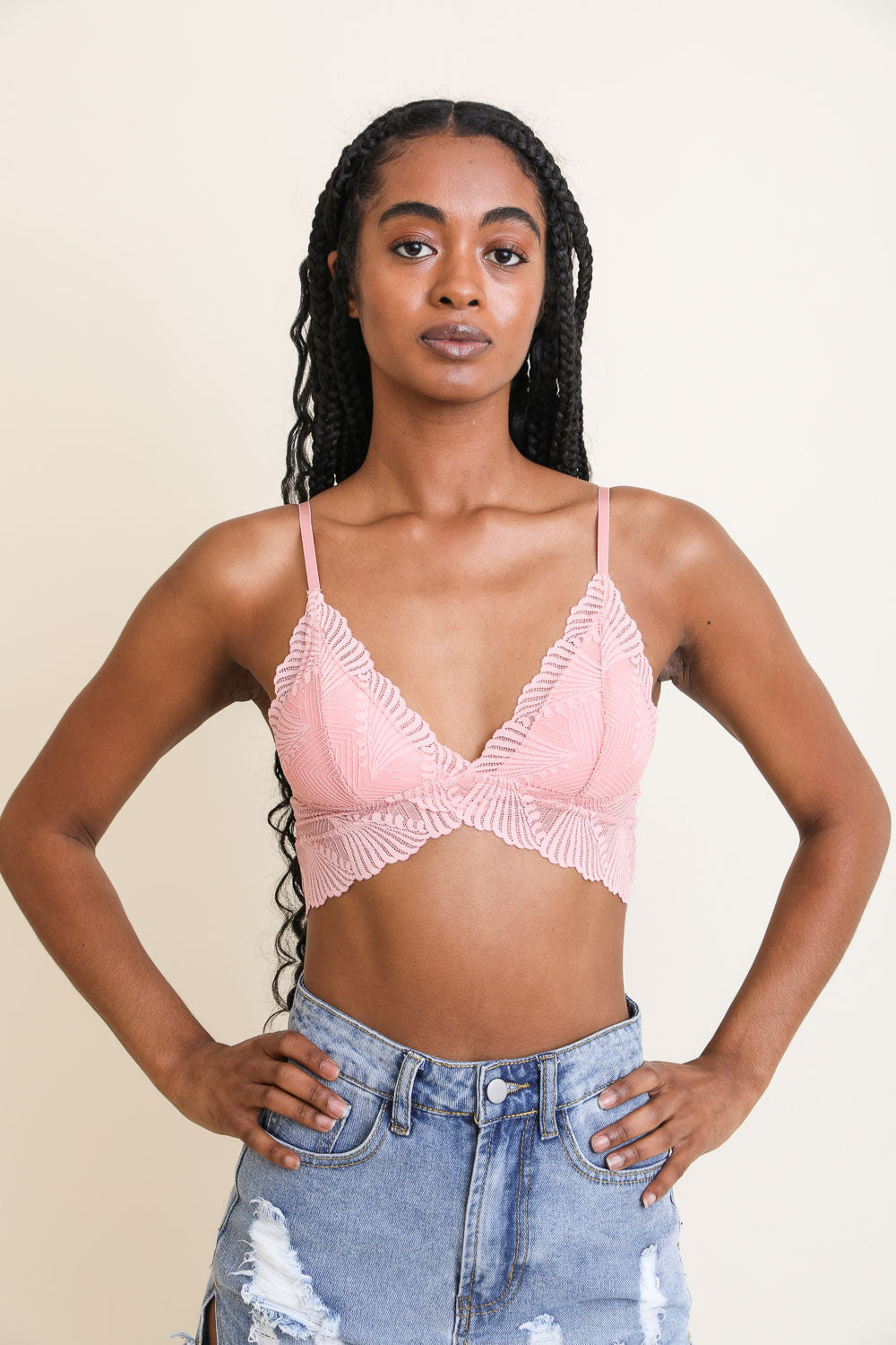 Periwinkle Aether Fly Like a Butterfly lace bralette in blue with delicate floral lace details, perfect for summer lingerie.