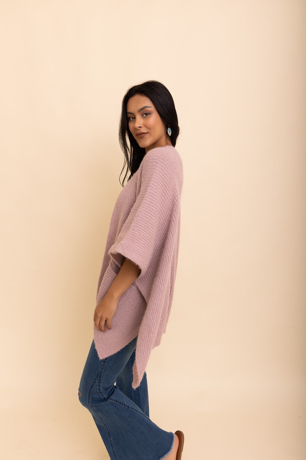 Lavender boucle cardigan from Periwinkle Aether&