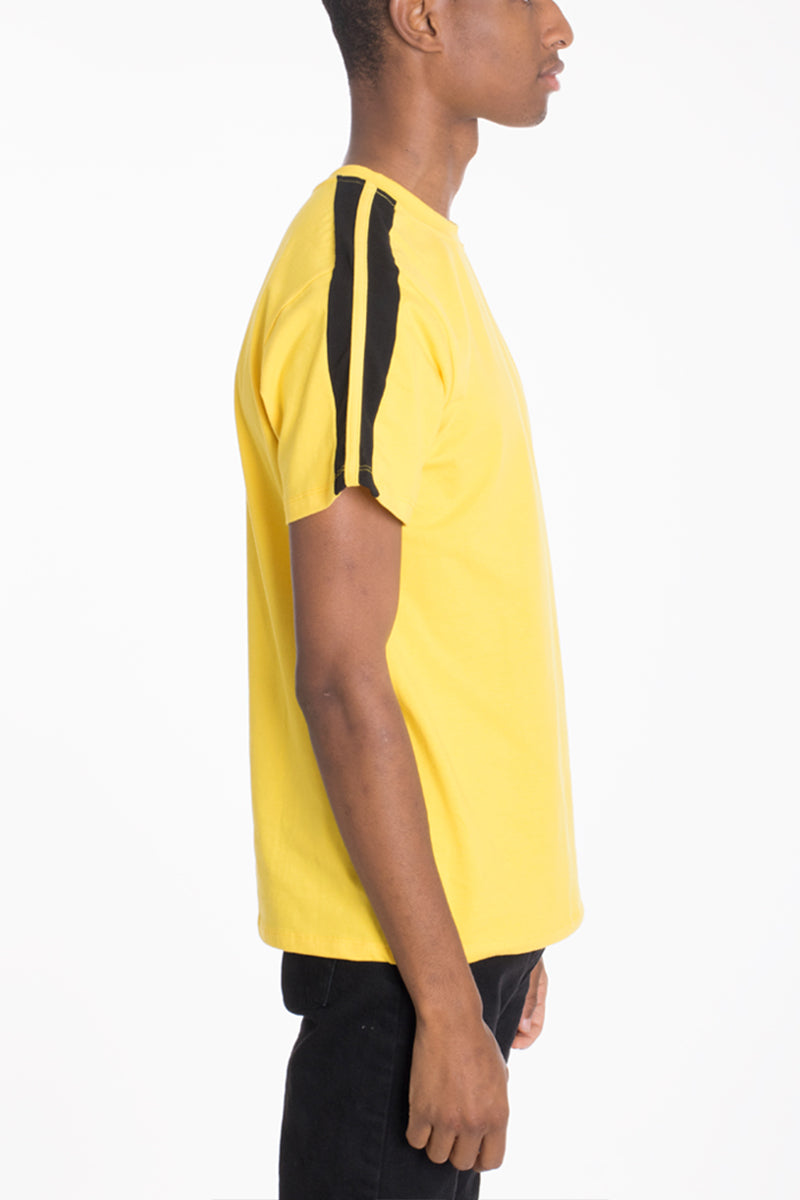 Lime Milo Coleman Two Stripe Tee, men&