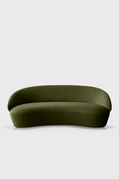 Aquamarine Poppy Naïve Sofa showing its modern design, soft fabric upholstery, and clean lines in a stylish furniture setting.