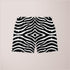 Sky Felix zebra pattern shorts with a bold black and white zebra print, displayed on a plain background.