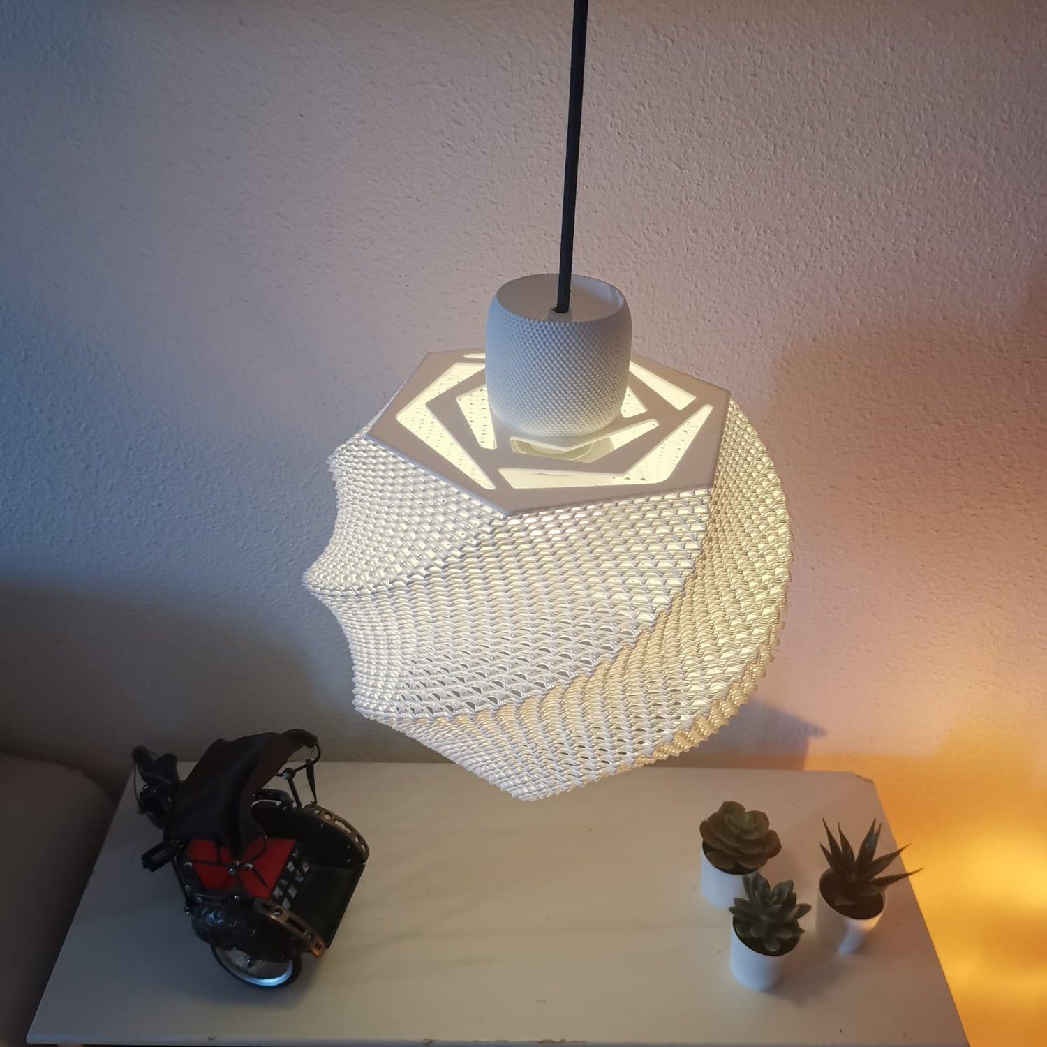Azure Pontus Zenith Glow pendant lamp hanging light fixture with a sleek, modern design for contemporary home lighting.