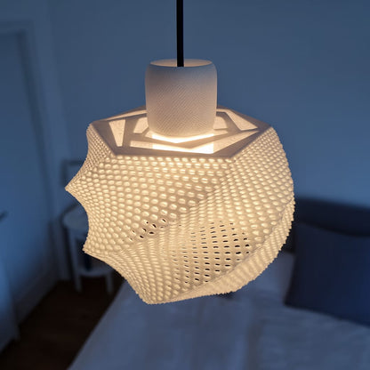 Azure Pontus Zenith Glow pendant lamp hanging fixture with a sleek modern design and warm lighting for contemporary interiors.