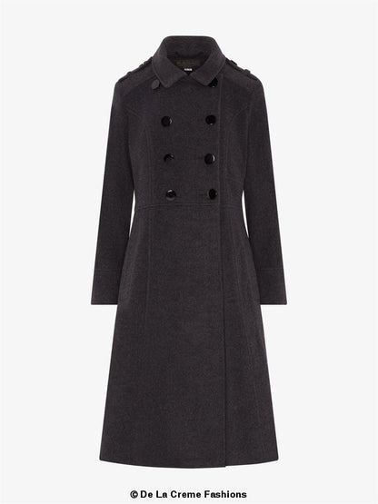 Rose Eleusis A-Line Double Breasted Coat, stylish jacket with classic design, shown in a natural fabric finish.
