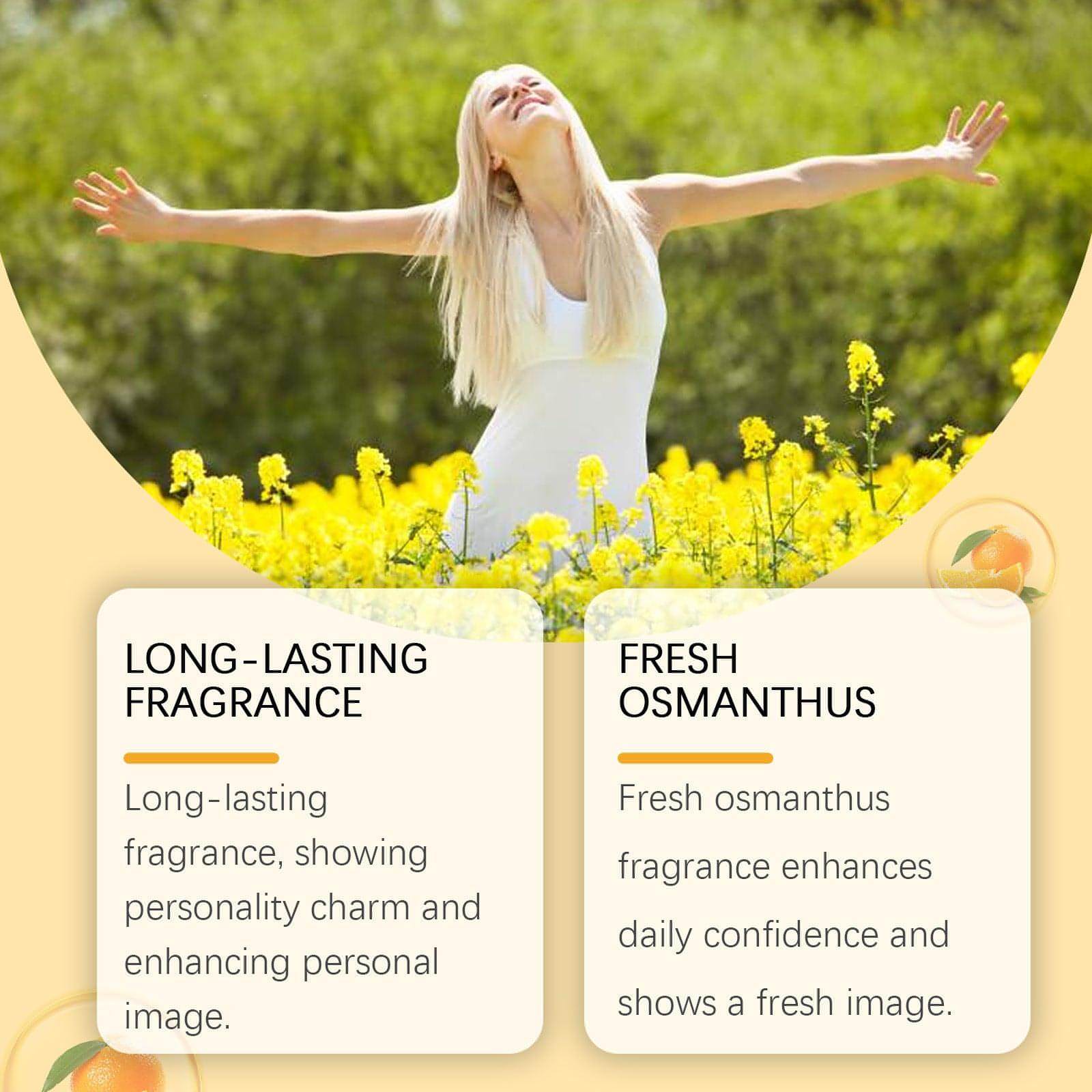 Carmine Juneberry Osmanthus Gilding perfume spray bottle, long-lasting light floral bodycare fragrance with elegant packaging