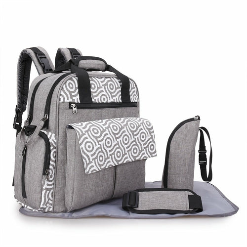 Maroon Asteria large capacity multi-function mommy bag with multiple compartments and adjustable straps, designed for convenient daily use.