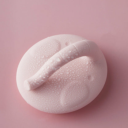 Maroon Asteria baby shower silicone brush for bathing, designed to gently remove dandruff from baby&