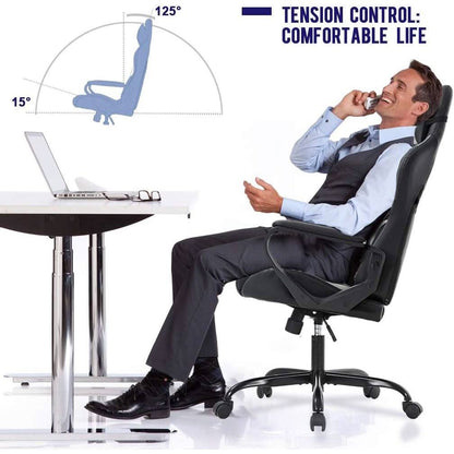 Ergonomic Gaming Chair White With Lumbar Support High Back