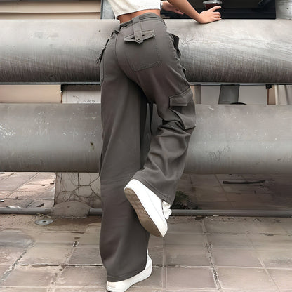 Carmine Juneberry vintage multi-pocket jeans for women featuring casual workwear style and multiple functional pockets.