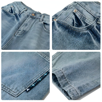 Carmine Juneberry UrbanFade™ retro distressed washed jeans, slim-fit pants with faded and ripped details, casual streetwear style