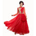 Red net fabric long gown for women by Ivory Cassiopeia, featuring intricate detailing and elegant design.