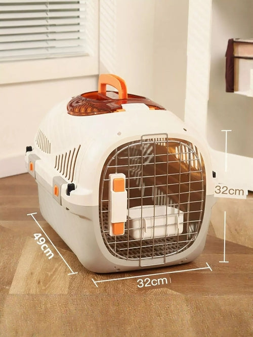 Pear Daisy portable pet carrier for home and garden, featuring a breathable design and secure handle for comfortable travel.