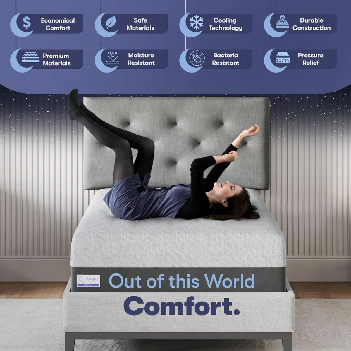 Cooling Gel Memory Foam Twin Mattress for Ultimate Comfort